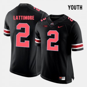 College Football Marshon Lattimore OSU Jersey For Kids #2 Black