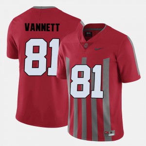 Red Nick Vannett OSU Jersey For Men's #81 College Football