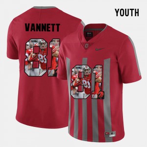 Nick Vannett OSU Jersey Pictorial Fashion #81 Red For Kids