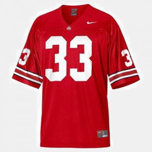 Red #33 College Football Youth Pete Johnson OSU Jersey