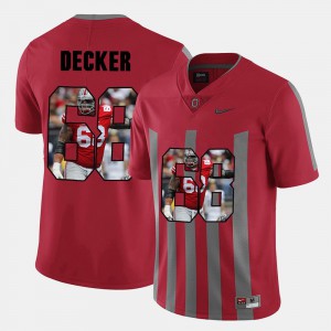 Men Pictorial Fashion Red Taylor Decker OSU Jersey #68