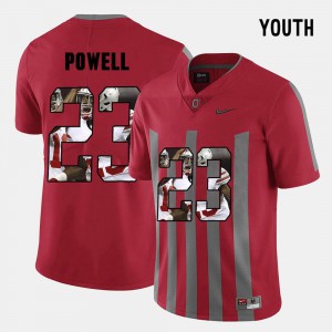 Pictorial Fashion #23 Red Tyvis Powell OSU Jersey For Kids
