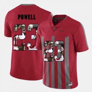 Mens #23 Tyvis Powell OSU Jersey Red Pictorial Fashion
