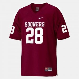 Red Adrian Peterson OU Jersey #28 Kids College Football