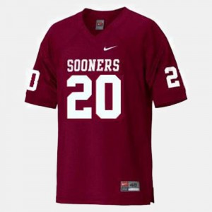 Youth #20 Red Billy Sims OU Jersey College Football
