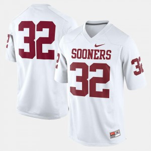 #32 White College Football For Kids OU Jersey