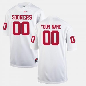 OU Custom Jerseys For Kids White College Football #00
