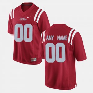 Men's Red College Limited Football #00 Ole Miss Customized Jerseys