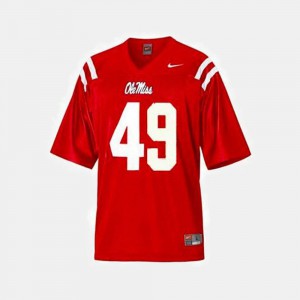 Men #49 College Football Patrick Willis Ole Miss Jersey Red