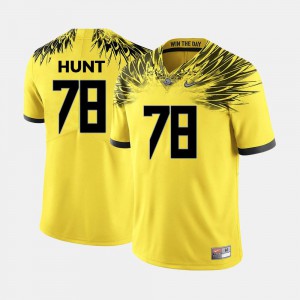 For Men College Football Yellow Cameron Hunt Oregon Jersey #78