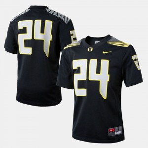 Youth #24 Oregon Jersey College Football Black