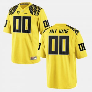 Yellow Oregon Customized Jerseys #00 For Men College Limited Football