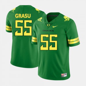 #55 College Football Hroniss Grasu Oregon Jersey Men's Green