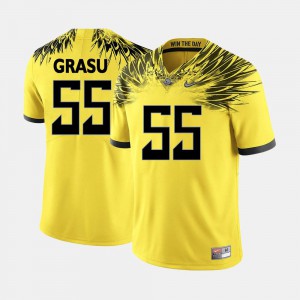 #55 Hroniss Grasu Oregon Jersey Yellow College Football Mens
