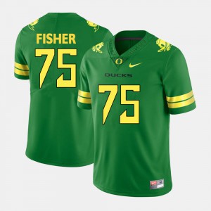 Green For Men College Football #75 Jake Fisher Oregon Jersey
