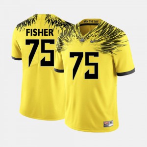For Men Jake Fisher Oregon Jersey Yellow College Football #75