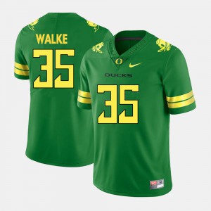 For Men's #35 Joe Walker Oregon Jersey Green College Football