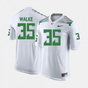 Mens #35 College Football Joe Walker Oregon Jersey White