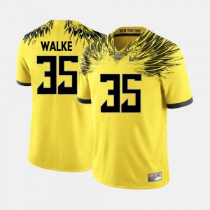 Joe Walker Oregon Jersey #35 Yellow College Football Mens