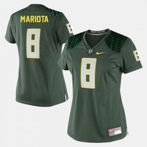 Ladies #8 Green Marcus Mariota Oregon Jersey College Football