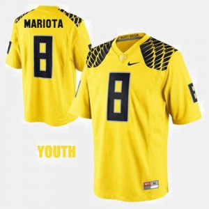 Marcus Mariota Oregon Jersey Youth #8 Yellow College Football