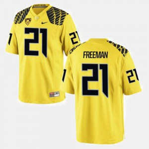 Yellow Men Royce Freeman Oregon Jersey #21 College Football