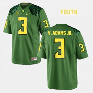 Youth(Kids) Green #3 College Football Vernon Adams Oregon Jersey