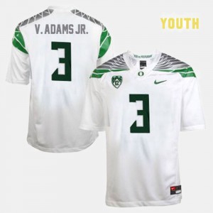 #3 College Football For Kids Vernon Adams Oregon Jersey White