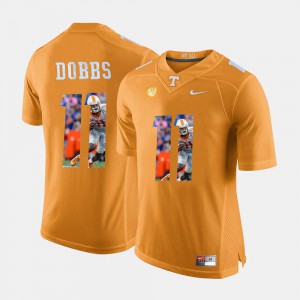 Pictorial Fashion Men's Orange #11 Joshua Dobbs UT Jersey