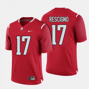 #17 Giovanni Rescigno Rutgers Jersey College Football Red Men