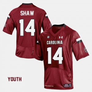 Red College Football For Kids Connor Shaw South Carolina Jersey #14
