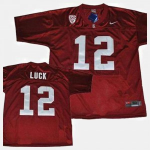 Red #12 College Football Andrew Luck Stanford Jersey Youth