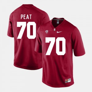 #70 Cardinal For Men Andrus Peat Stanford Jersey College Football