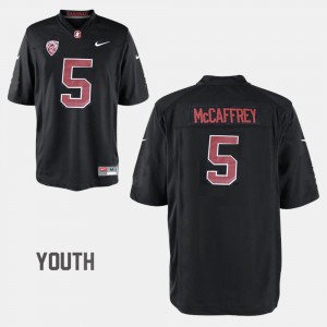 Christian McCaffrey Stanford Jersey #5 Kids College Football Black