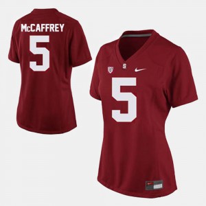 For Women #5 College Football Christian McCaffrey Stanford Jersey Cardinal