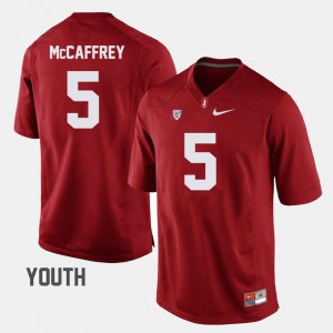 #5 College Football Youth Christian McCaffrey Stanford Jersey Cardinal