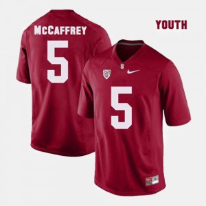 #5 For Kids Christian McCaffrey Stanford Jersey Red College Football