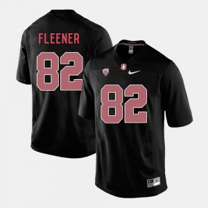Black College Football Mens #82 Coby Fleener Stanford Jersey