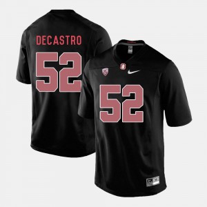 For Men's Black #52 David DeCastro Stanford Jersey College Football