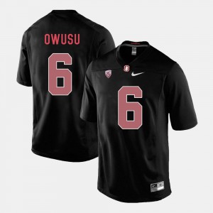 Francis Owusu Stanford Jersey For Men Black #6 College Football