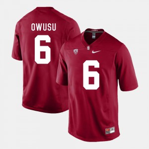 #6 College Football Francis Owusu Stanford Jersey Cardinal Mens