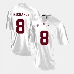 Jordan Richards Stanford Jersey #8 White Men's College Football