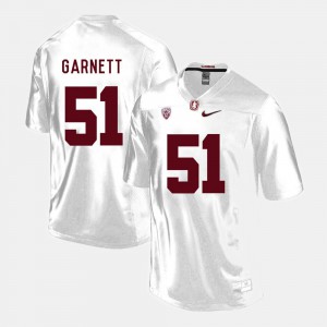 Mens #51 Joshua Garnett Stanford Jersey College Football White