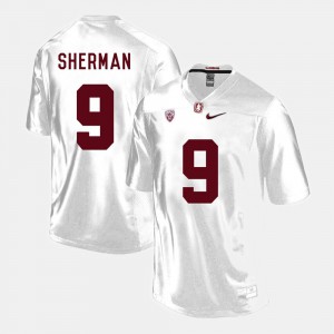 College Football #9 Richard Sherman Stanford Jersey White Men's