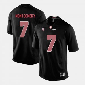 Men Ty Montgomery Stanford Jersey College Football #7 Black