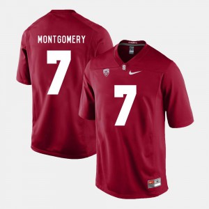 Cardinal Ty Montgomery Stanford Jersey #7 For Men's College Football