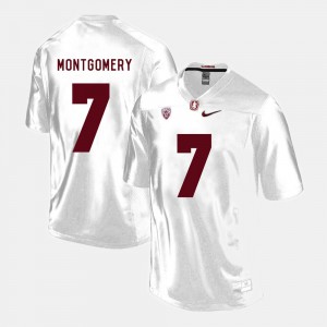 Mens Ty Montgomery Stanford Jersey College Football White #7