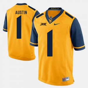 Gold Alumni Football Game #1 For Men Tavon Austin WVU Jersey