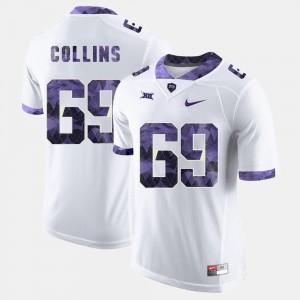 College Football Mens #69 White Aviante Collins TCU Jersey