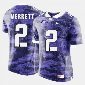 Purple For Men Jason Verrett TCU Jersey College Football #2